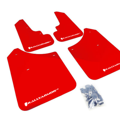 Rally Armor 03-08 Subaru Forester Red UR Mud Flap w/ White Logo