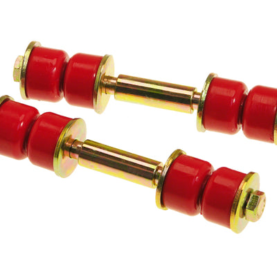 Prothane Universal End Link Set - 3 1/4in Mounting Length - Red