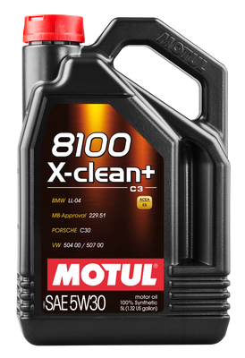 Motul 5L Synthetic Engine Oil 8100 5W30 X-CLEAN Plus
