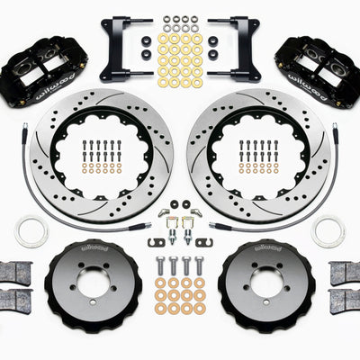 Wilwood Narrow Superlite 6R Front Hat Kit 14.00in Drilled 1999-2012 Subaru WRX w/Lines