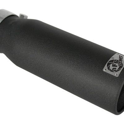 aFe MACHForce XP Exhausts Tips SS-304 EXH Tip 3in x 4Out x 12L Bolt-On (blk)