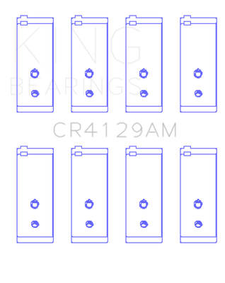 King Engine Bearings Toyota 18R/21R (Size .5) Connecting Rod Bearing Set
