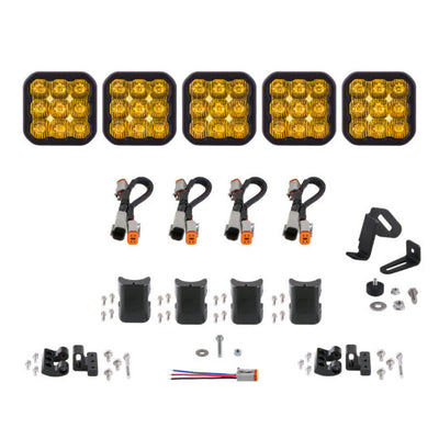 Diode Dynamics SS5 Sport Universal CrossLink 5-Pod Lightbar - Yellow Driving