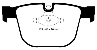 EBC 08-10 BMW M3 4.0 (E90) Redstuff Rear Brake Pads