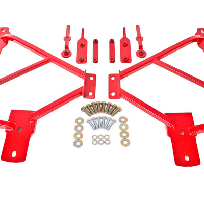 BMR 10-15 5th Gen Camaro Bolt-On Subframe Connectors - Red