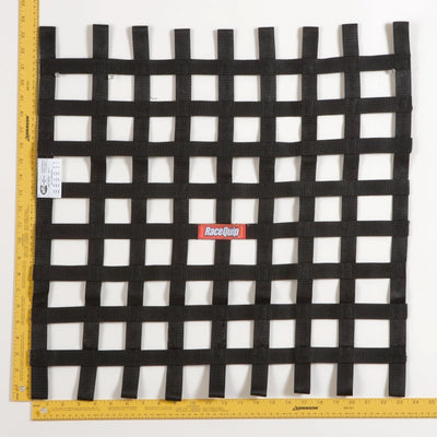 RaceQuip Black 24 X 24 SFI Ribbon Net
