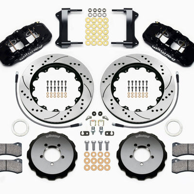 Wilwood AERO6 Front Hat Kit 14.00 Drilled 1999-2012 Subaru WRX w/Lines