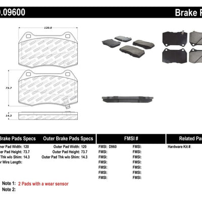 StopTech Performance 02-07 350z/G35 w/ Brembo Front Brake Pads