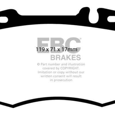 EBC 00-01 Mercedes-Benz M-Class (ML) ML430 4.3 Greenstuff Front Brake Pads