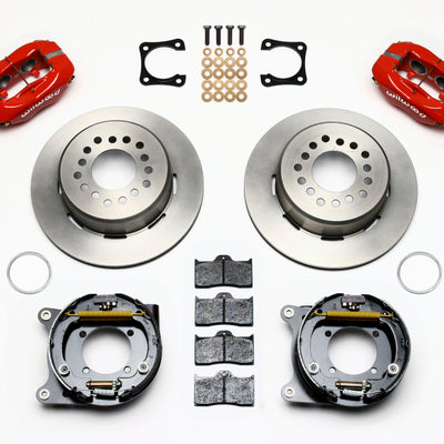 Wilwood Forged Dynalite P/S Park Brake Kit Red Chevy 12 Bolt-Spec 3.15in Bearing Staggered mt