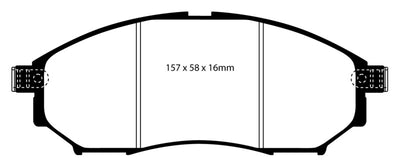 EBC 08-13 Infiniti EX35 3.5 Redstuff Front Brake Pads