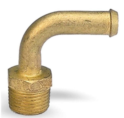 Moroso Streamline Fuel Line Fitting - 3/8in NPT to 3/8in Hose - 90 Degree - Single