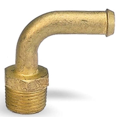 Moroso Streamline Fuel Line Fitting - 3/8in NPT to 3/8in Hose - 90 Degree - Single
