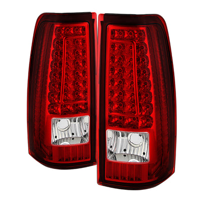 xTune Chevy Silverado 1500-2500-3500 03-06 C-Shape LED Tail Lights Red Clear ALT-ON-CS03-G2-LED-RC