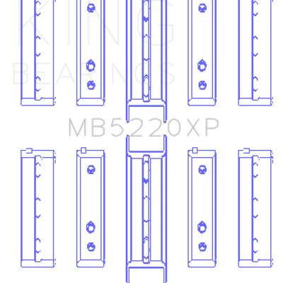 King Subaru WRX/STi EJ20 EJ22 EJ25 Flange #3 Position Performance Main Bearing Set - Size STDX