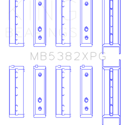 King Subaru EJ20/EJ22/EJ25 (For Thrust in #5 Position) Performance Main Bearing Set - Size STD