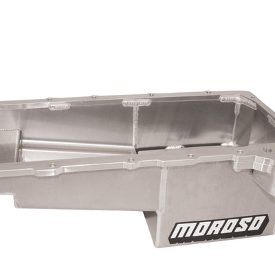 Moroso GM LS/12-15 COPO Camaro (w/Rear Sump) Drag Race Baffled Wet Sump 7qt 7.5in Aluminum Oil Pan