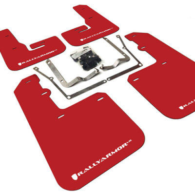 Rally Armor 15-18 VW Jetta Red UR Mud Flap w/White Logo