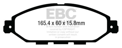 EBC 12-13 Infiniti JX35 3.5 Greenstuff Front Brake Pads