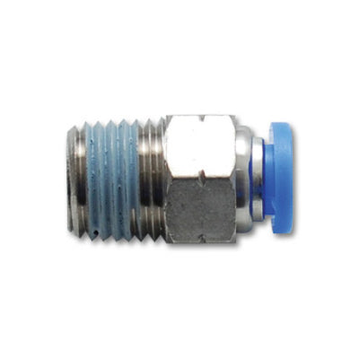 Vibrant Male Straight Pneumatic Vacuum Fitting (1/8in NPT Thread) for use with 5/32in(4mm) OD tubing