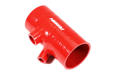 PERRIN 22-24 Subaru WRX / 20-25 LGT &amp; OBXT Turbo Inlet Hose w/Turbo Adapter Flange (Short) - Red