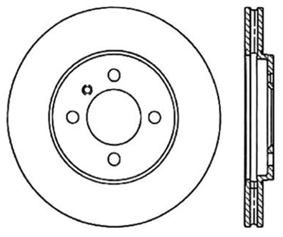 StopTech 84-91 BMW 3-Series Cryo Slotted Front Right Sport Brake Rotor