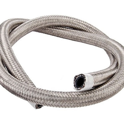 Torque Solution Stainless Steel Braided Rubber Hose -6AN 50ft (0.34in ID)