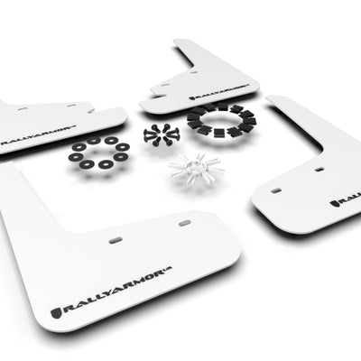 Rally Armor 20-26 Tesla Model Y, Juniper Y White UR Mud Flap w/Black Logo