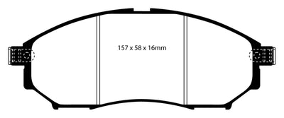 EBC 06-09 Infiniti FX35 3.5 Greenstuff Front Brake Pads