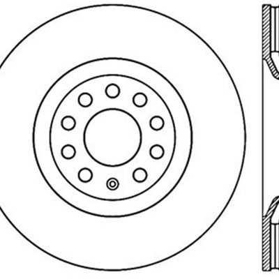 StopTech 01-09 Audi A4 Sport Slotted & Drilled Front Right Cryo Rotor
