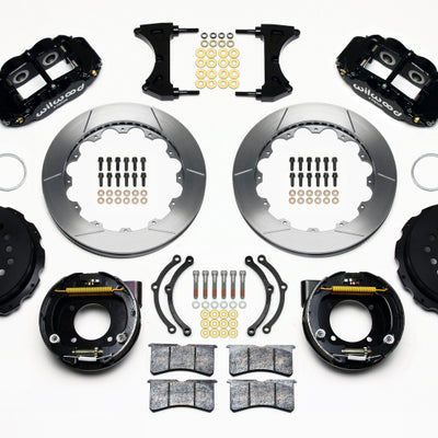 Wilwood Narrow Superlite 4R Rear P-Brk Kit 12.88in Chevy 12 Bolt w/ C-Clips