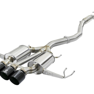aFe Takeda 3in 304 SS Cat-Back Exhaust w/ Tri-Black Tips 17-18 Honda Civic Type R L4 2.0L (t)