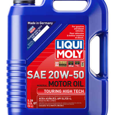LIQUI MOLY 5L Touring High Tech Motor Oil SAE 20W50