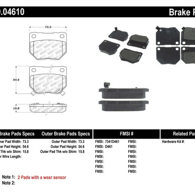 StopTech Performance 06-07 WRX Rear Brake Pads