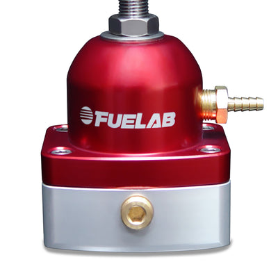 Fuelab 525 EFI Adjustable FPR In-Line Large Seat 25-90 PSI (1) -6AN In (1) -6AN Return - Red