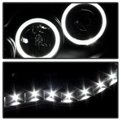 xTune Toyota Tacoma 05-11 Halo Projector Headlights Black PRO-JH-TT05-LED-BK