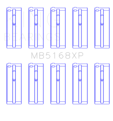 King Engine Bearings Honda H22 50mm Journal Crankshaft Main Bearing Set