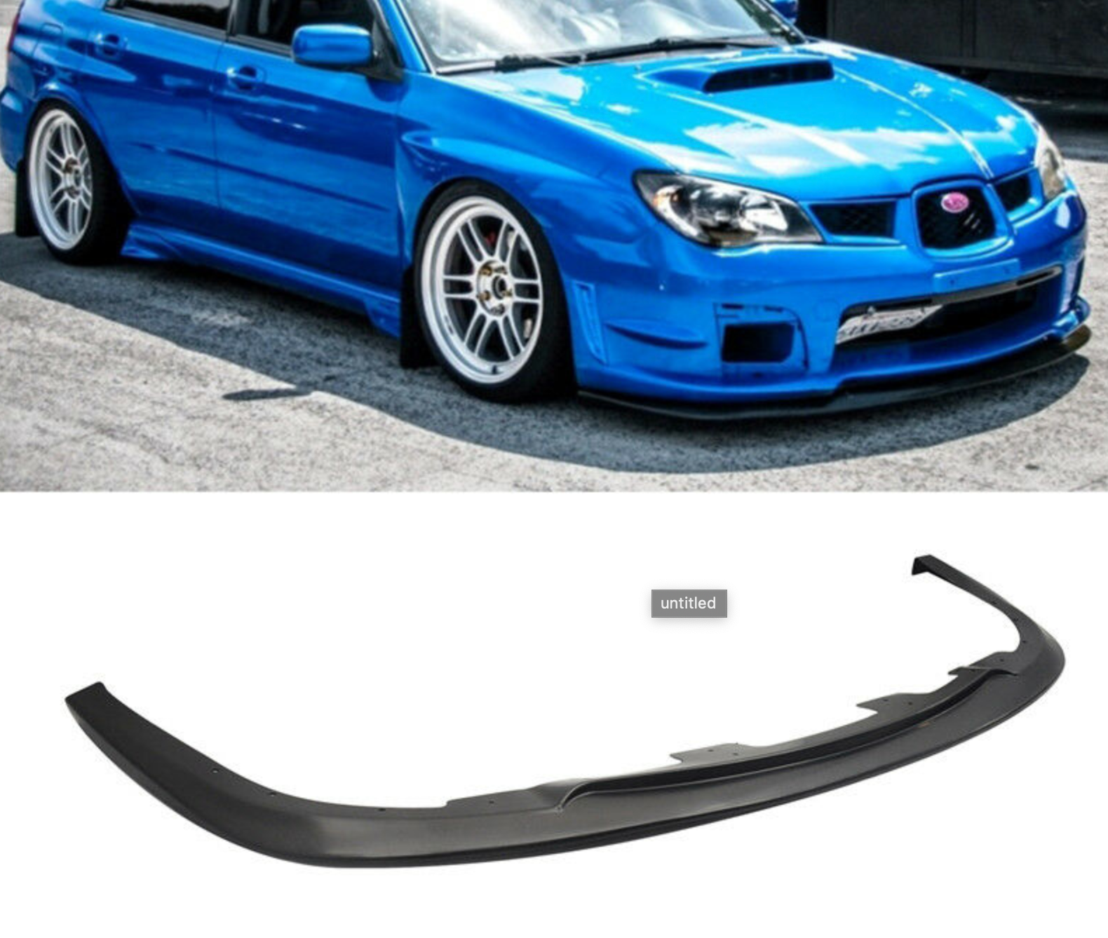 2006-2007 Subaru Impreza WRX STI V-Limited Style Front Lip - HoneyComb Motorsports