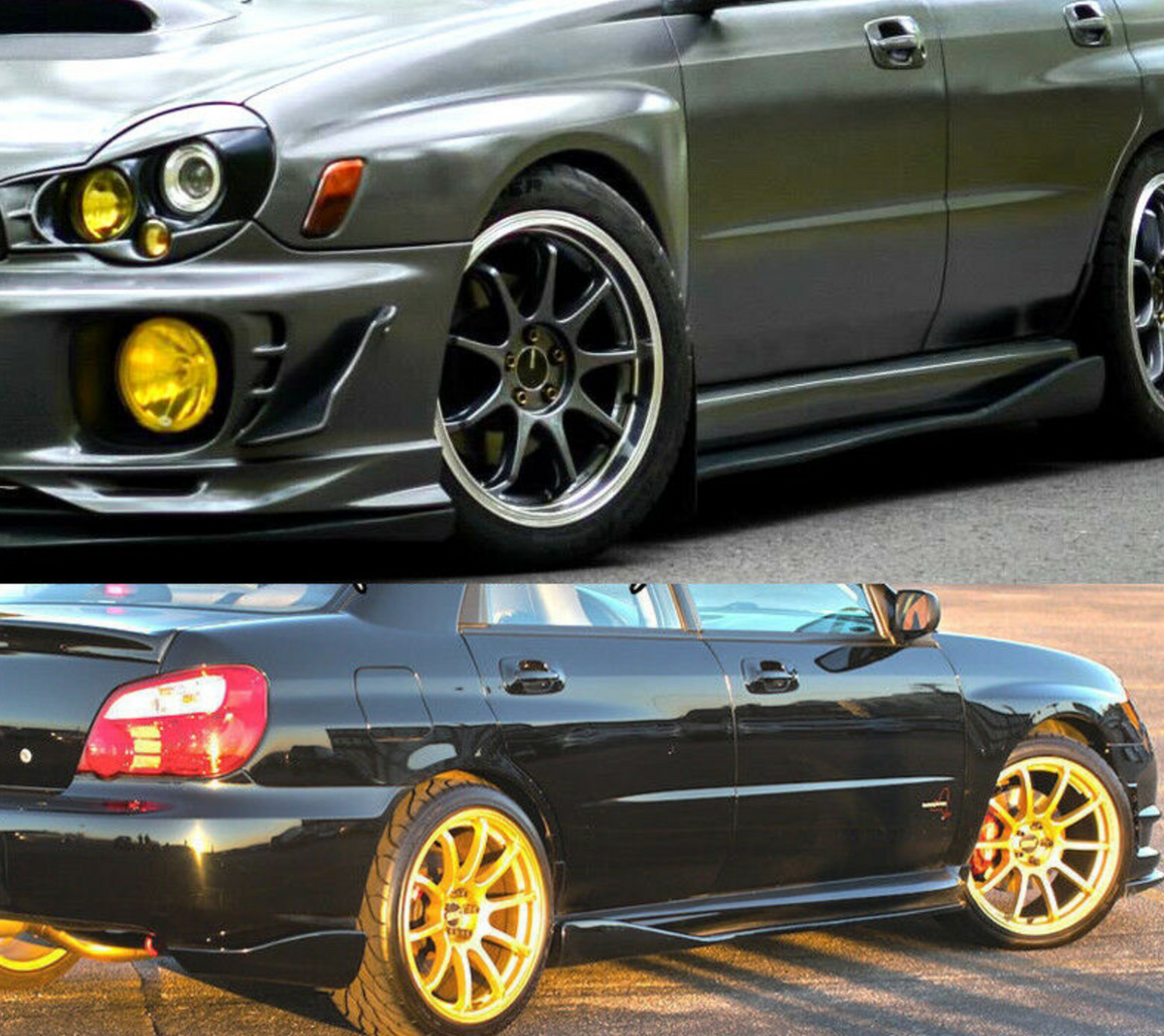 02-07 Subaru Impreza / WRX / STI CS Side Skirt Extensions - HoneyComb Motorsports