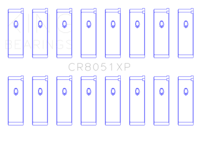 King Nissan VK56DE/VK56VD/VK45DE (Size STD) .001 Extra Clearance Performance Rod Bearing Set