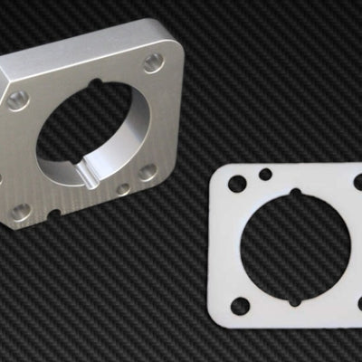 Torque Solution Throttle Body Spacer (Silver): Honda Civic LX/EX/DX 2006-2011