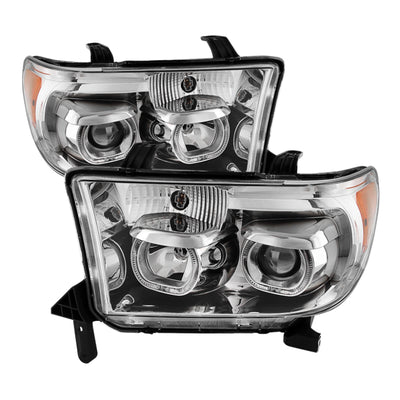 xTune Toyota Tundra 07-13 Projector Headlights Eliminates AFS LED Halo Chrome PRO-JH-TTUN07-CFB-C