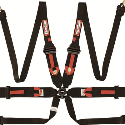 RaceQuip Black FIA CAMLOCK 6pt Pull Up Lap FHR