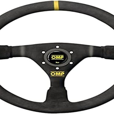 OMP WRC Mid-Depth 350mm Dished - Small Suede (Black)