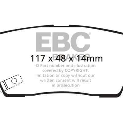 EBC 2009-2016 Hyundai Genesis Coupe 2.0L Turbo Ultimax2 Rear Brake Pads