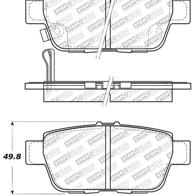 StopTech 06-14 Honda Ridgeline Street Select Rear Brake Pads