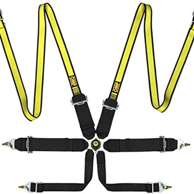 OMP First 3/2 Racing Harness Black Yellow