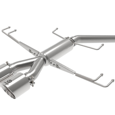 aFe Takeda 2.5in 304SS Axle-Back Exhaust System 17-19 Honda Civic Type R L4-2.0L (t) - Polished Tip