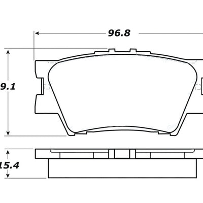 StopTech Street Touring 16-17 Toyota Camry Rear Brake Pads