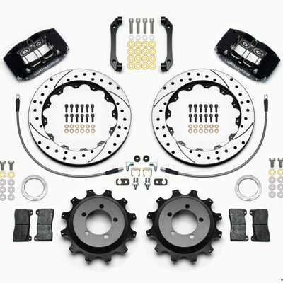 Wilwood Dynapro Radial Rear Kit 12.88in Drilled 2006-2007 Subaru WRX w/Lines